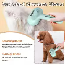 Steam Spray Dog Grooming Brush | Luxury Grooming Brush | Dog Steam Brush