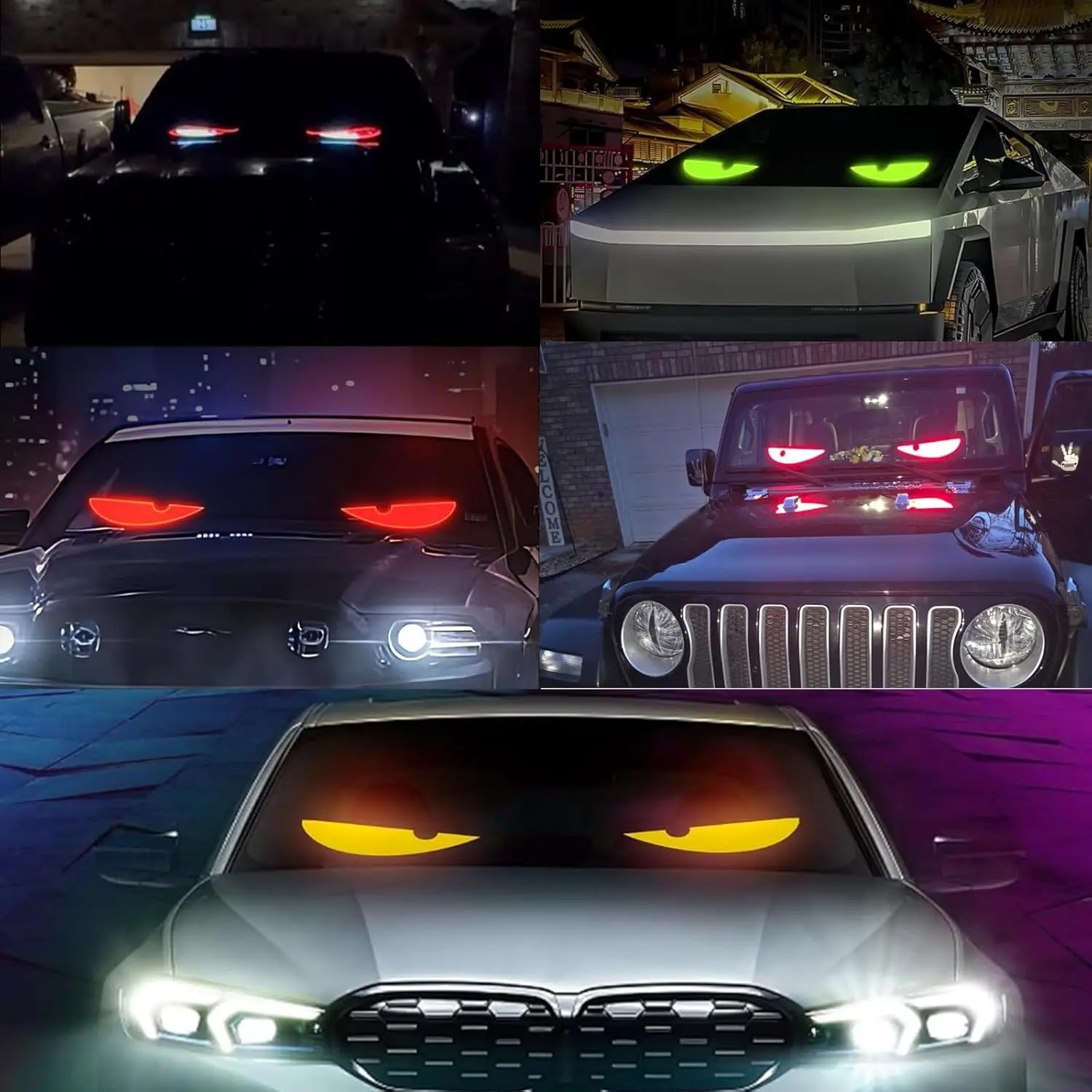 Devil Eye Flexible RGB LED Matrix Panel Programmable Scrolling Text Pattern Display with App Control for Car Event Advertising